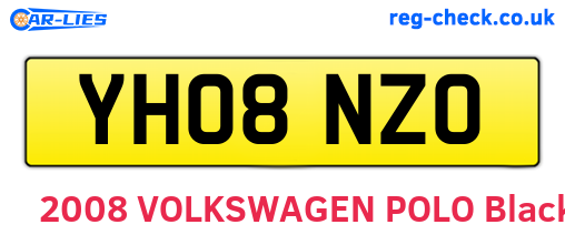 YH08NZO are the vehicle registration plates.