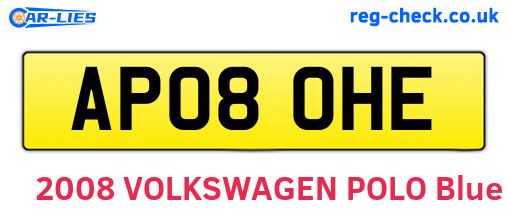 AP08OHE are the vehicle registration plates.