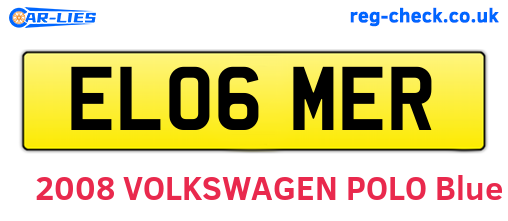 EL06MER are the vehicle registration plates.