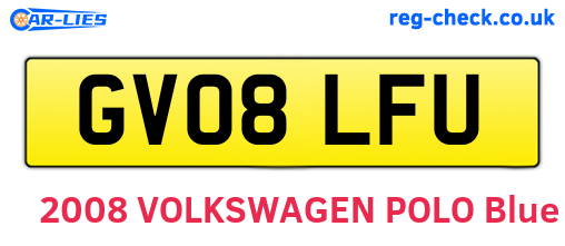 GV08LFU are the vehicle registration plates.