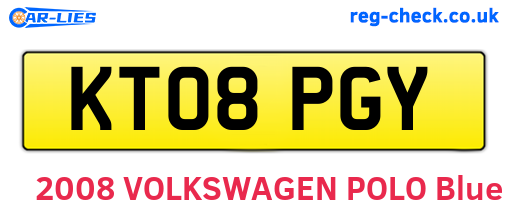 KT08PGY are the vehicle registration plates.