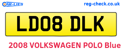 LD08DLK are the vehicle registration plates.