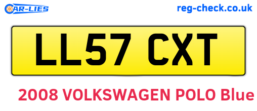 LL57CXT are the vehicle registration plates.