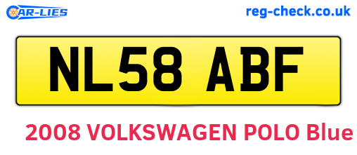 NL58ABF are the vehicle registration plates.