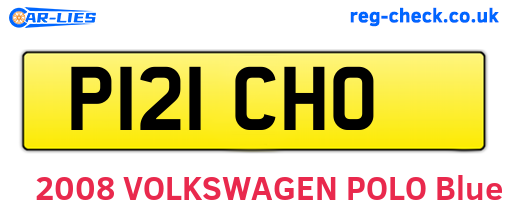 P121CHO are the vehicle registration plates.