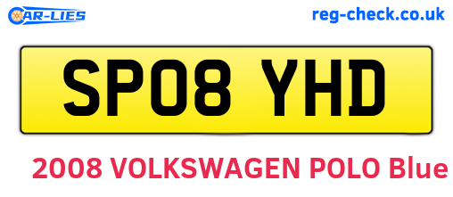 SP08YHD are the vehicle registration plates.