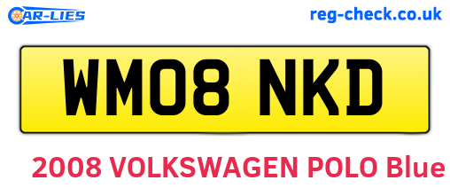 WM08NKD are the vehicle registration plates.