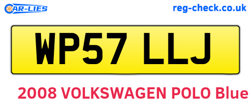 WP57LLJ are the vehicle registration plates.