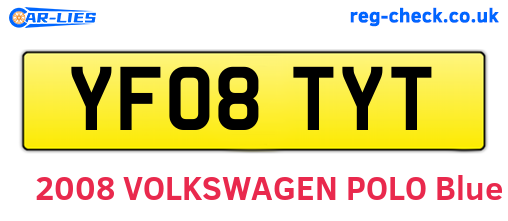 YF08TYT are the vehicle registration plates.