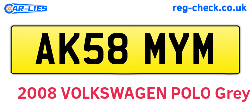 AK58MYM are the vehicle registration plates.
