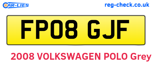 FP08GJF are the vehicle registration plates.