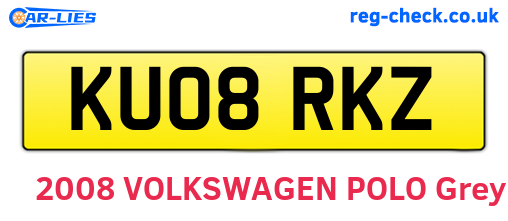 KU08RKZ are the vehicle registration plates.