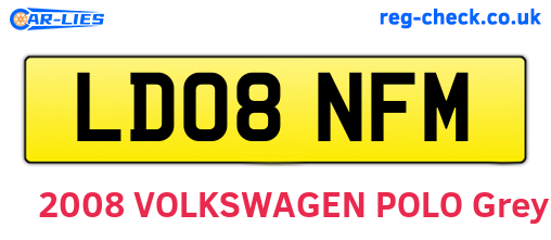 LD08NFM are the vehicle registration plates.