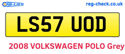 LS57UOD are the vehicle registration plates.