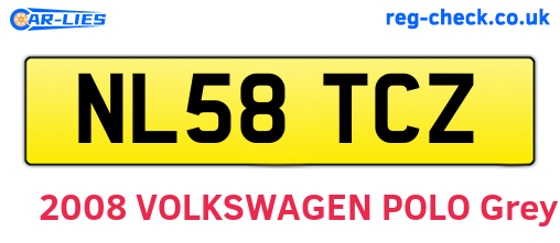NL58TCZ are the vehicle registration plates.