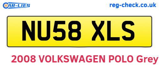 NU58XLS are the vehicle registration plates.