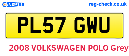 PL57GWU are the vehicle registration plates.