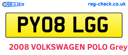 PY08LGG are the vehicle registration plates.