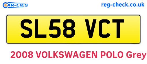 SL58VCT are the vehicle registration plates.