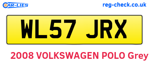 WL57JRX are the vehicle registration plates.
