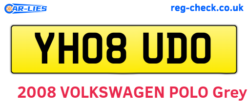 YH08UDO are the vehicle registration plates.