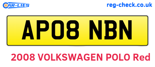 AP08NBN are the vehicle registration plates.