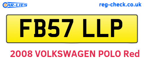 FB57LLP are the vehicle registration plates.