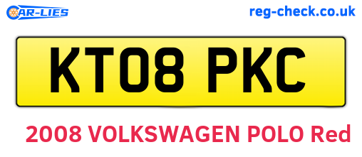 KT08PKC are the vehicle registration plates.