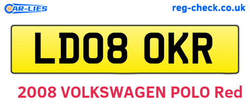 LD08OKR are the vehicle registration plates.