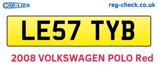 LE57TYB are the vehicle registration plates.