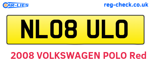 NL08ULO are the vehicle registration plates.