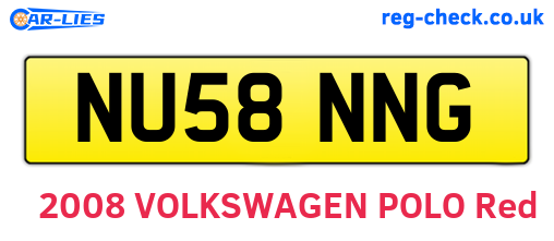 NU58NNG are the vehicle registration plates.
