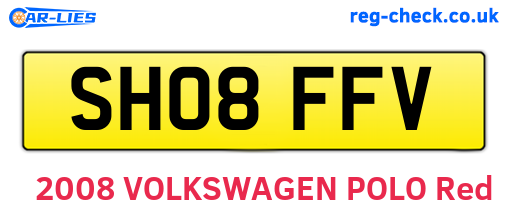 SH08FFV are the vehicle registration plates.