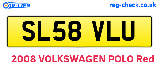 SL58VLU are the vehicle registration plates.