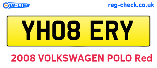 YH08ERY are the vehicle registration plates.