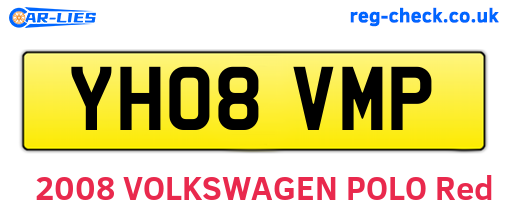 YH08VMP are the vehicle registration plates.