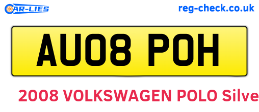 AU08POH are the vehicle registration plates.
