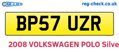 BP57UZR are the vehicle registration plates.