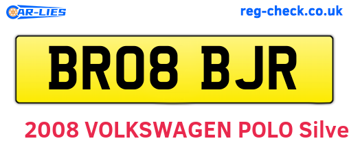 BR08BJR are the vehicle registration plates.