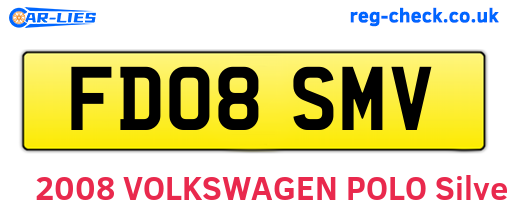 FD08SMV are the vehicle registration plates.