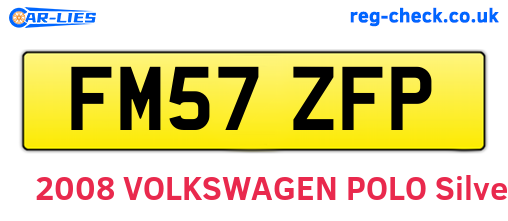 FM57ZFP are the vehicle registration plates.