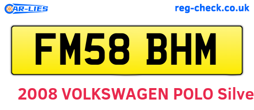 FM58BHM are the vehicle registration plates.