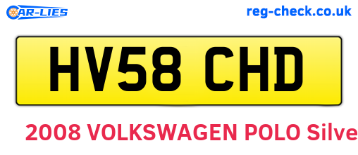 HV58CHD are the vehicle registration plates.