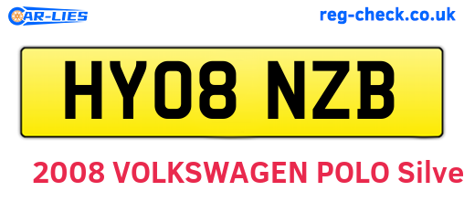 HY08NZB are the vehicle registration plates.