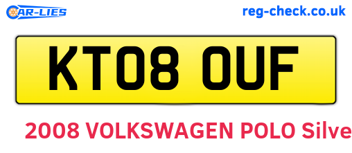 KT08OUF are the vehicle registration plates.