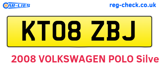 KT08ZBJ are the vehicle registration plates.