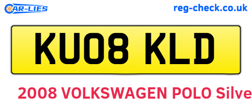 KU08KLD are the vehicle registration plates.