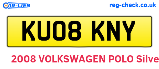 KU08KNY are the vehicle registration plates.