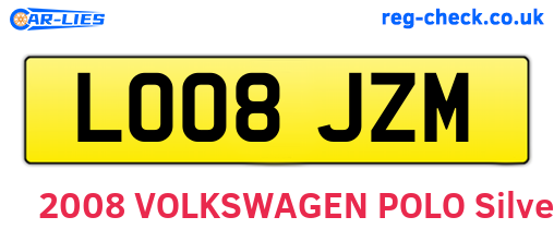 LO08JZM are the vehicle registration plates.