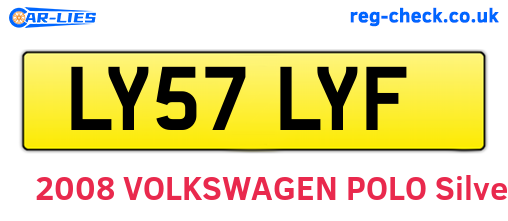 LY57LYF are the vehicle registration plates.